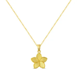 14K SATIN FINISH FLOWER PENDANT (PTG36-PC-14K)
