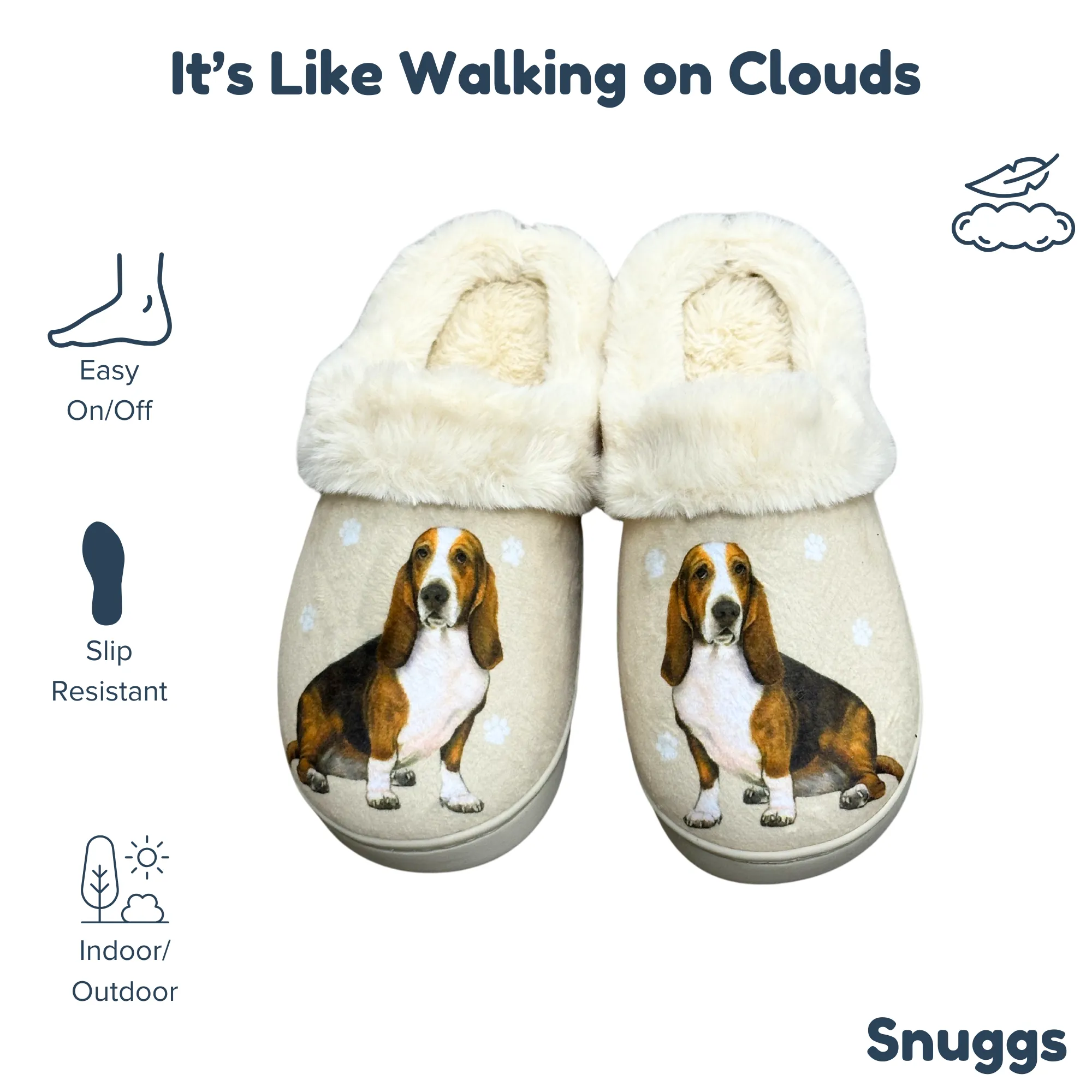 Basset Hound Snuggs Slipper