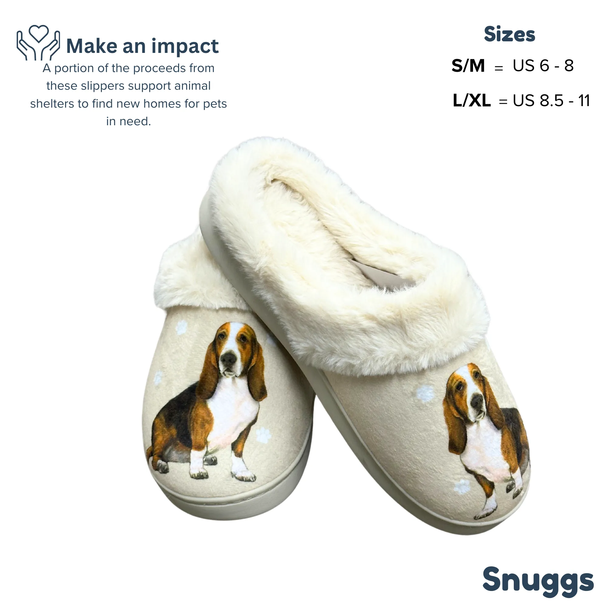 Basset Hound Snuggs Slipper