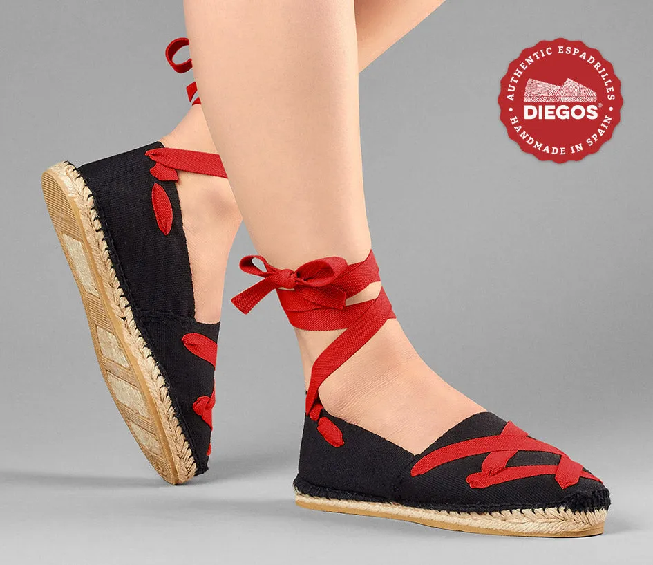 Black classic laces espadrilles