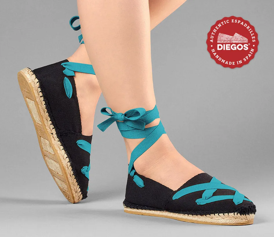 Black classic laces espadrilles