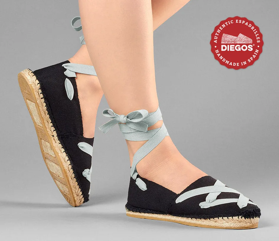 Black classic laces espadrilles