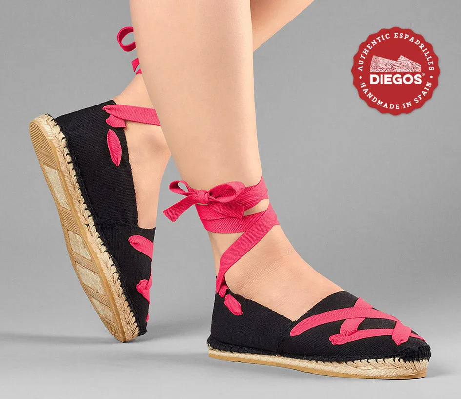 Black classic laces espadrilles