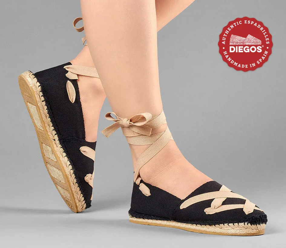 Black classic laces espadrilles