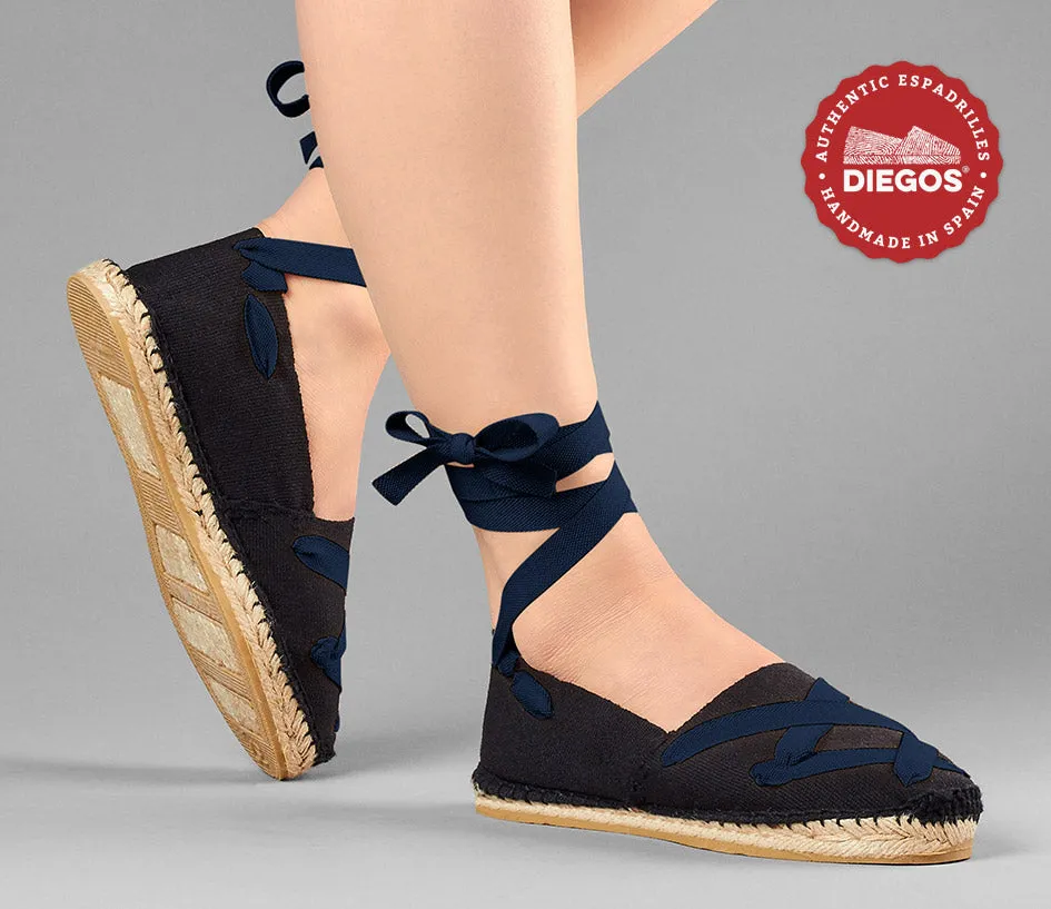Black classic laces espadrilles