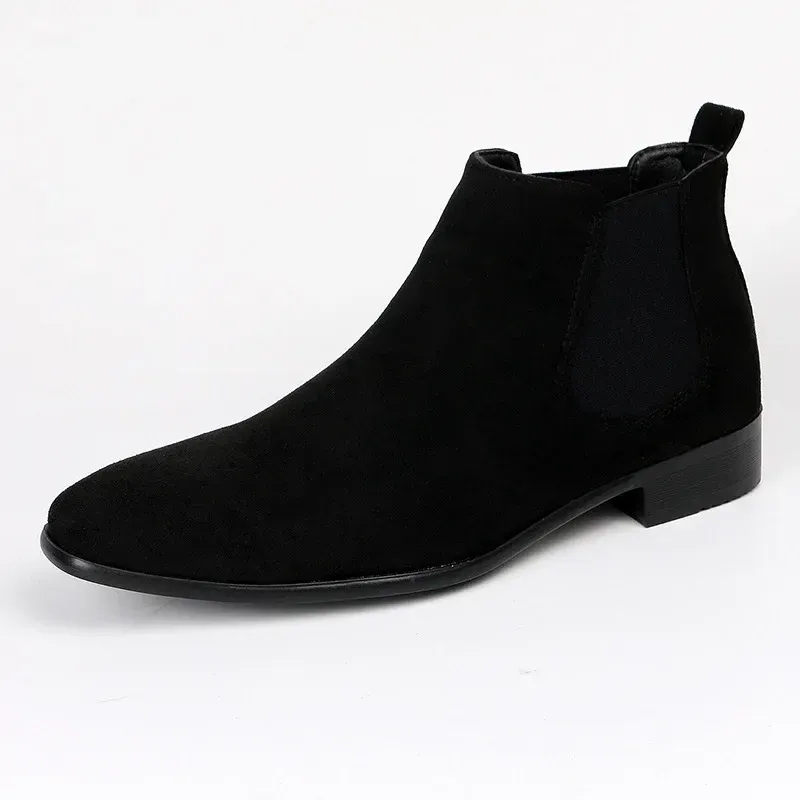 Crevton - Slanke Chelsea Boots Heren van Suède met Elastische Zijkanten