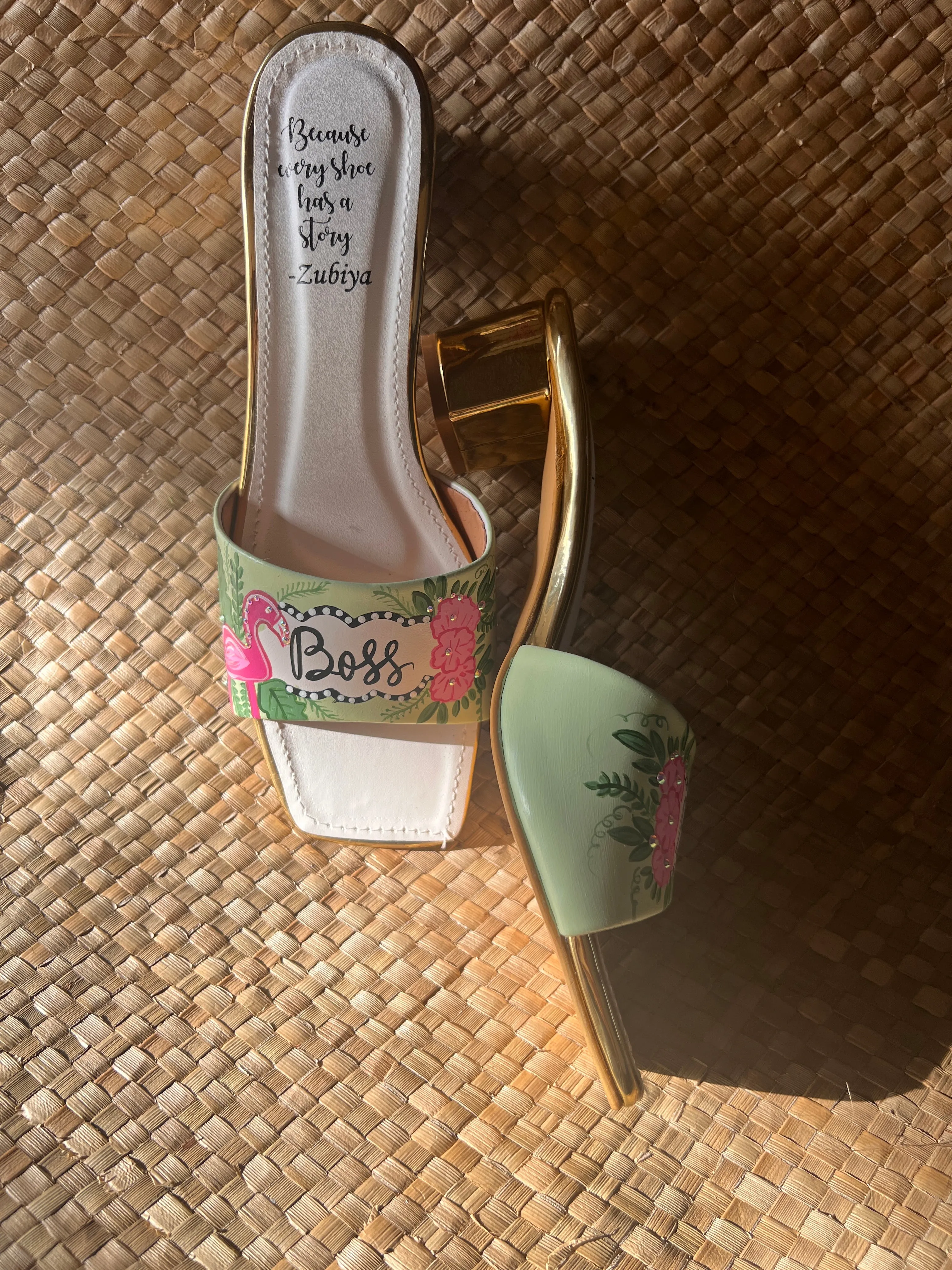flamingo mint green boss bride