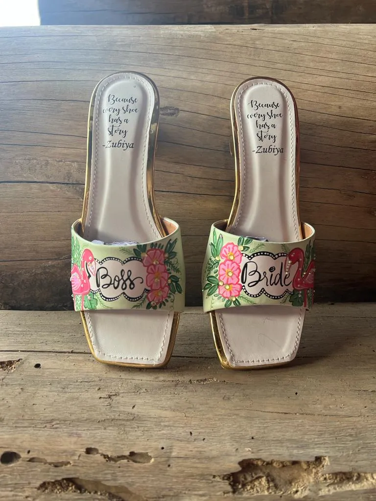 flamingo mint green boss bride