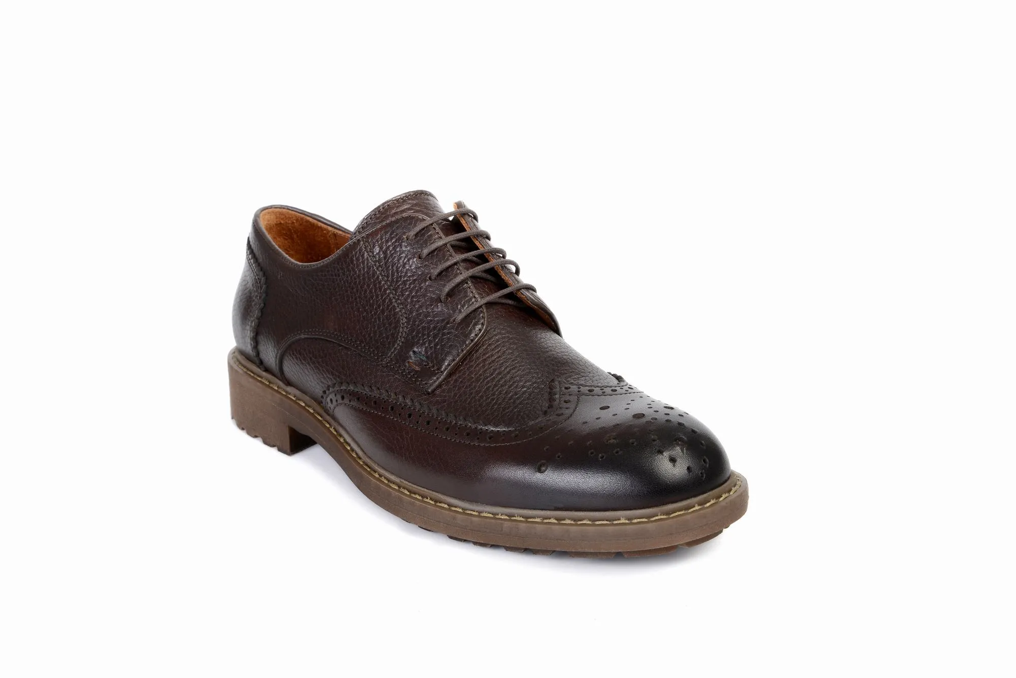 FOOT FEDERATION DERBY WINGTIP MENS SHOE BROWN