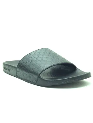 Gucci GG Slides Black Size: 8