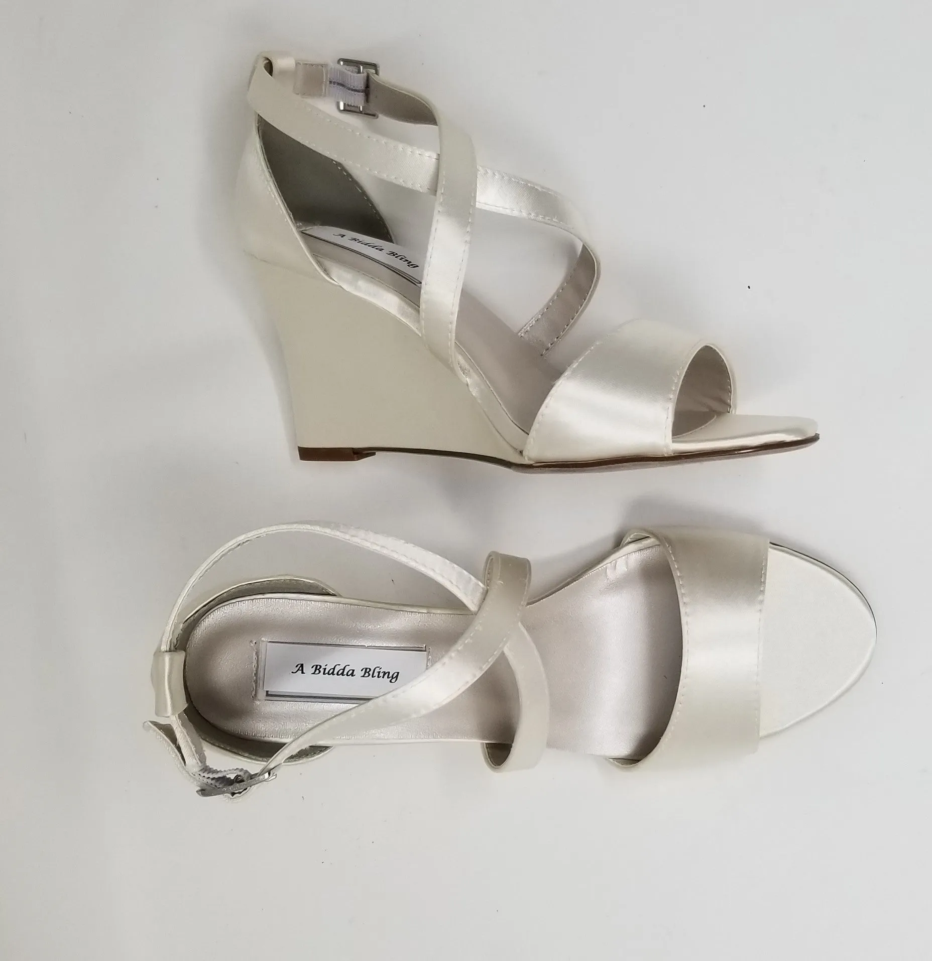Ivory Wedges For Bride or Bridesmaids | Dyeable Shoes