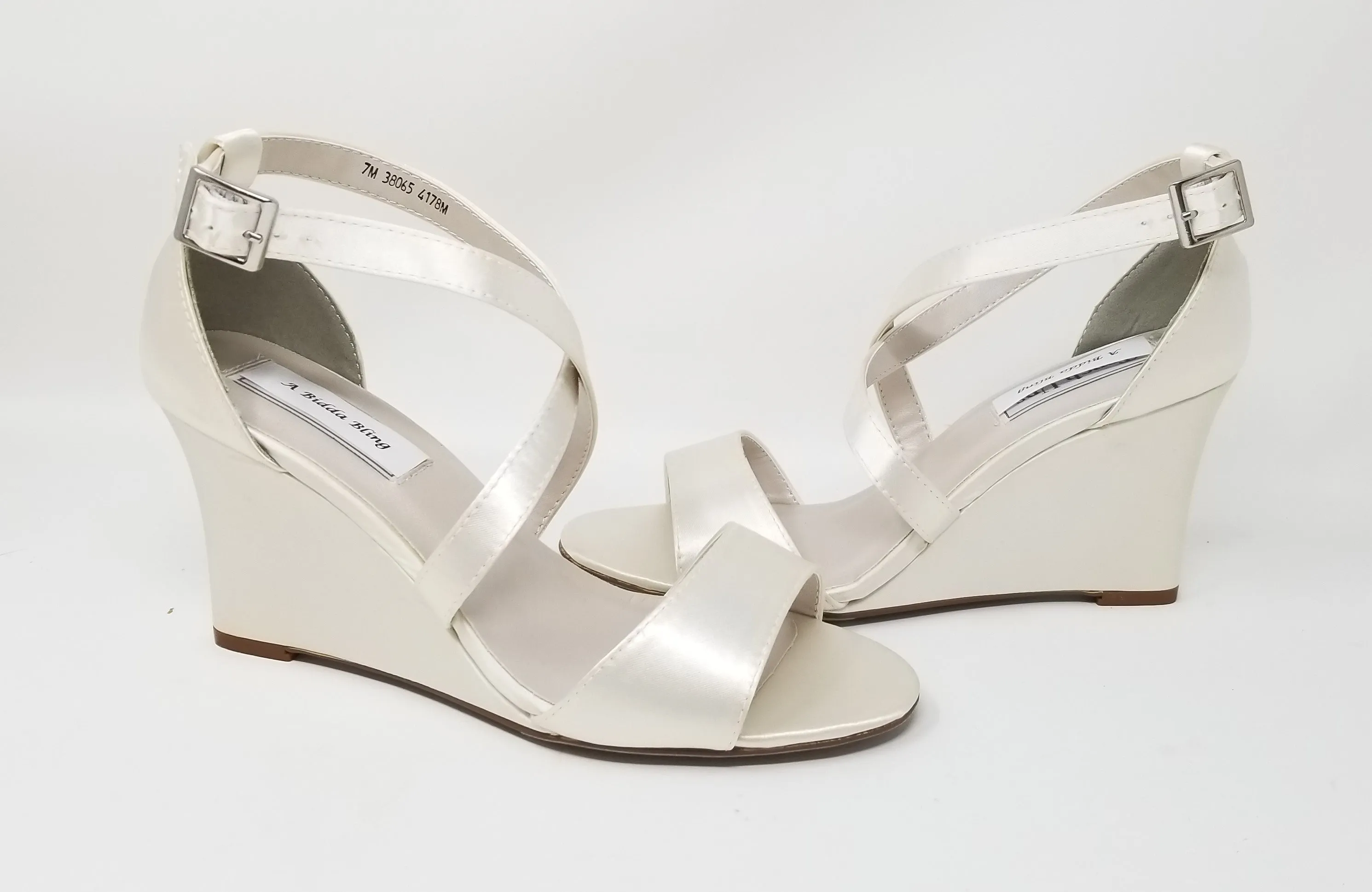 Ivory Wedges For Bride or Bridesmaids | Dyeable Shoes