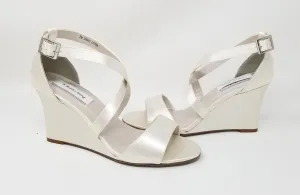 Ivory Wedges For Bride or Bridesmaids | Dyeable Shoes