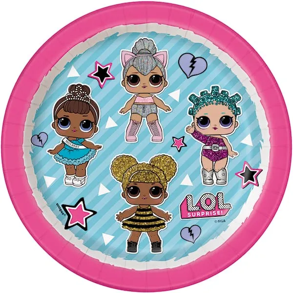 LOL Doll Paper Plates 8pk