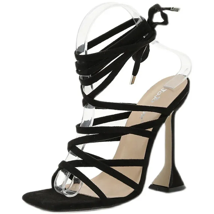 NEW Square Toe Strapped Elegant High Heels