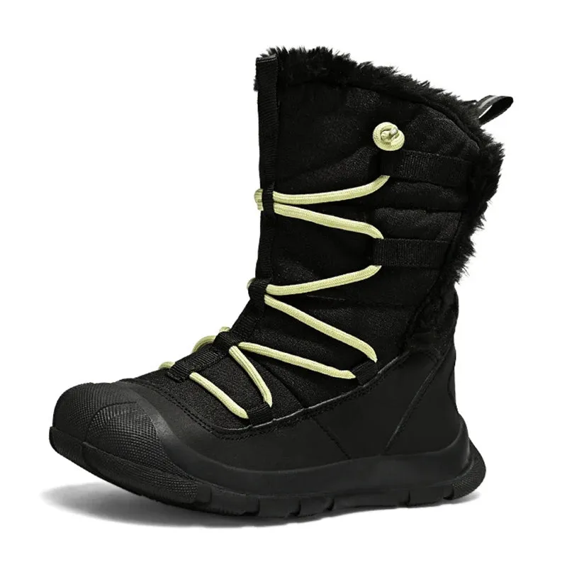 Plush Lace Up Snow Boots