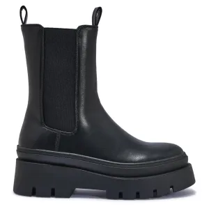 RUM2 DOUBLE CHUNKY MID CALF CHELSEA BOOT