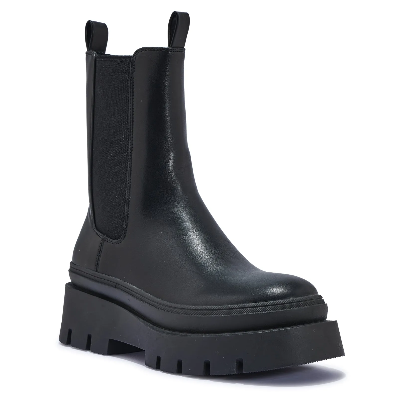 RUM2 DOUBLE CHUNKY MID CALF CHELSEA BOOT